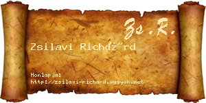 Zsilavi Richárd névjegykártya